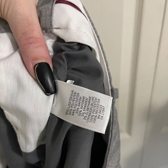 Banana Republic Womens Gray Mid Rise Pockets Martin Fit Trouser Pants Size 6 - Picture 5 of 7